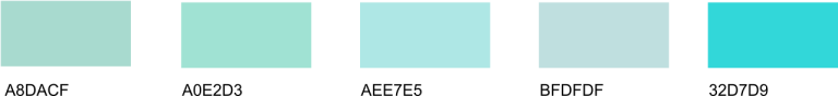 Aqua Color - 150 Shades with Names, Hex Codes, and Examples - Drawing Blog