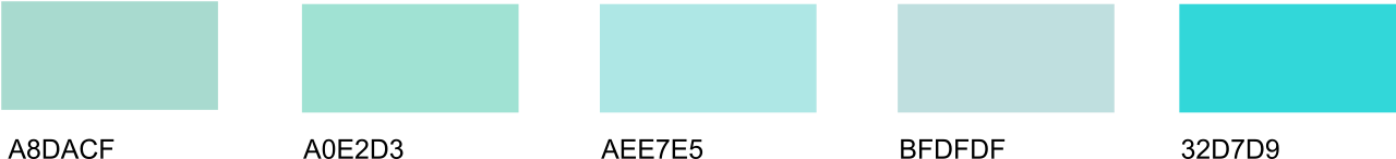 Aqua Color - 150 Shades with Names, Hex Codes, and Examples - Drawing Blog